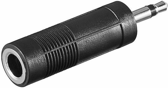 Valueline AC-004 Конвертор 3.5mm мъжки към 6.3mm женски Черен 1бр
