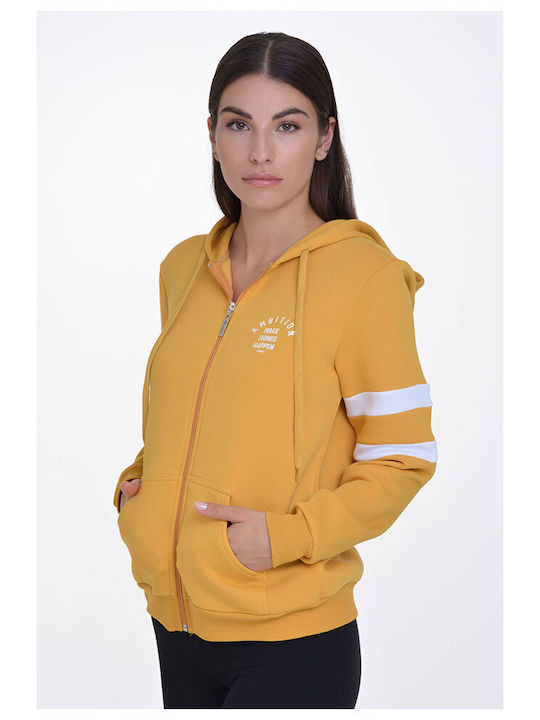 Target Jachetă Hanorac pentru Femei Cu glugă Galbenă