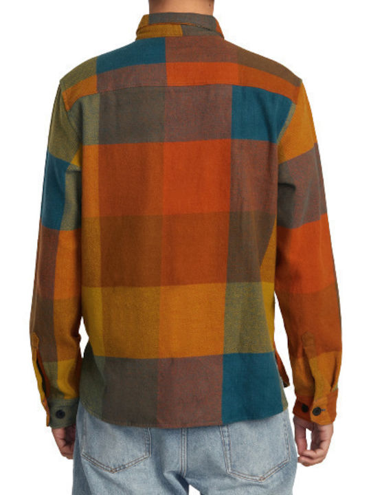 RVCA Men's Shirt Long Sleeve Checked Multicolour