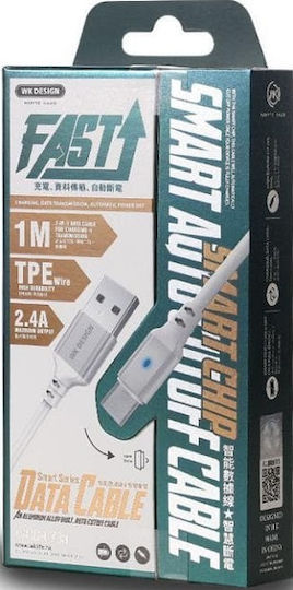 WK USB Typ-C Kabel USB 2.0 Männlich - USB-A Weiß 1m WDC-073a-wh