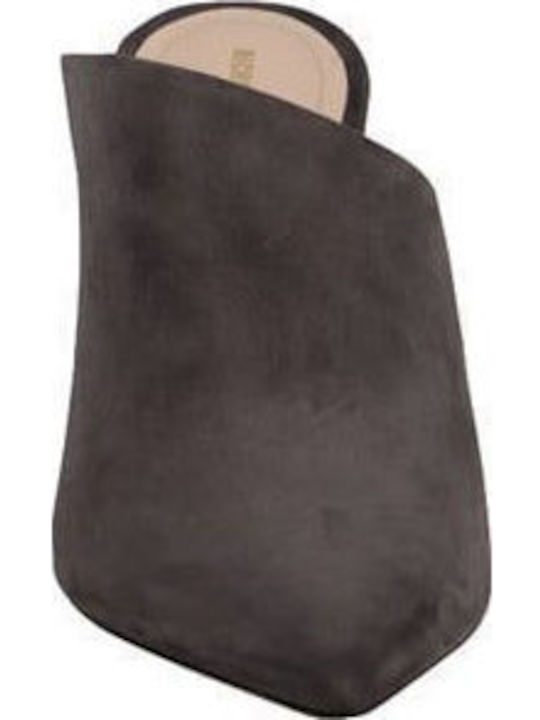 Suede Mules με Λεπτό Ψηλό Τακούνι σε Γκρι Χρώμα