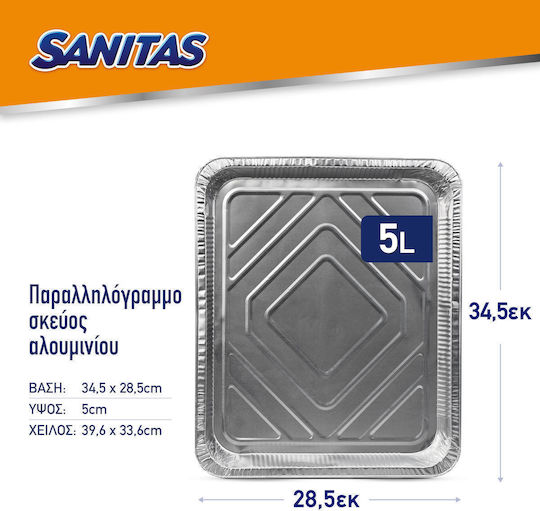Sanitas Rectangular Aluminum Utensils S32 2 Pieces
