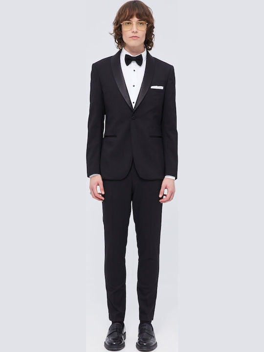 Men's Winter Suit Slim Fit Black