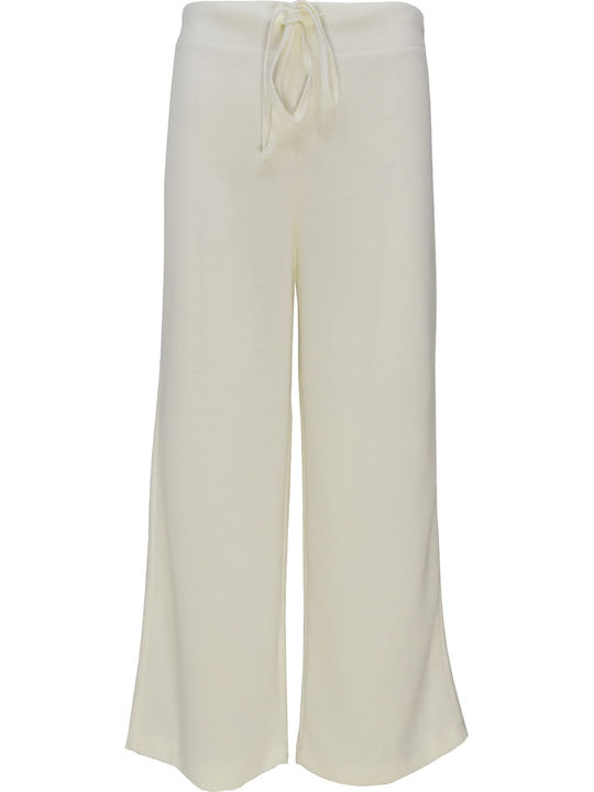 Lotus Eaters Pass Women's Fabric Trousers in Loose Fit White