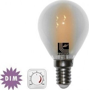 Adeleq LED-Lampe 4W 76mm für Fassung E27 und Form G45 Kühles Weiß 400lm Dimmbar