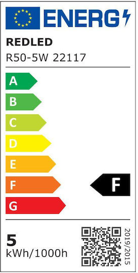 Redled LED-Lampe 5W 86mm für Fassung E14 und Form R50 Warmes Weiß 400lm