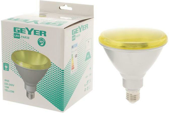 Geyer Bec LED 15W pentru Soclu E27 și Formă PAR38 Galben 800lm