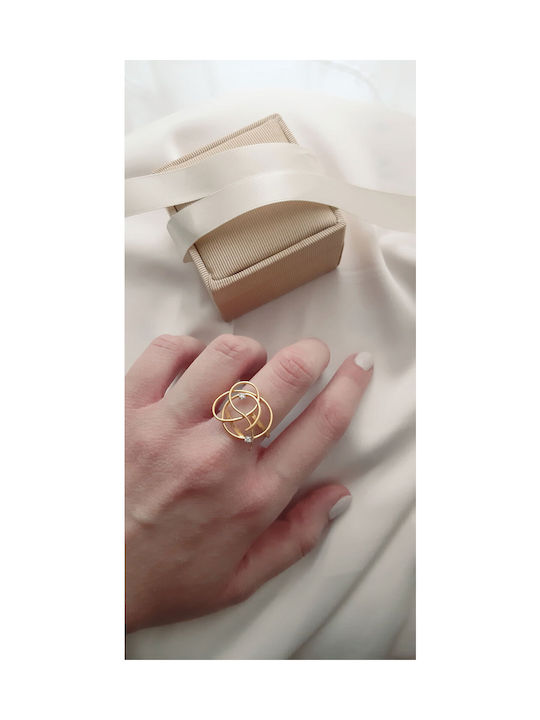 Women's Gold Ring Χειροποίητο 14K