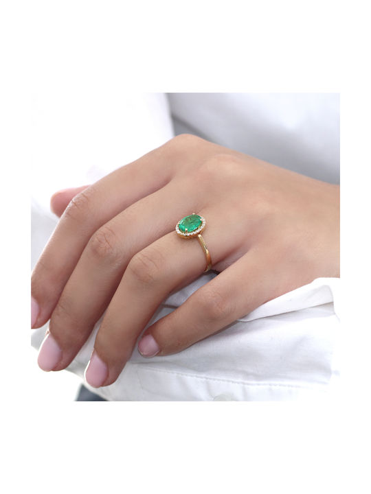 Women's Gold Ring with Stone 18K