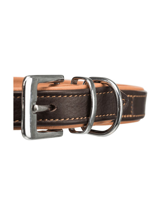 Trixie Active Comfort Dog Collar Leather in Brown color Medium 39 - 46cm