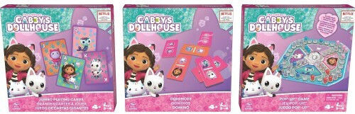 Board Game Gabby's Dollhouse 3 Pack Games for 2-4 Players 4+ Years Old Spin Master