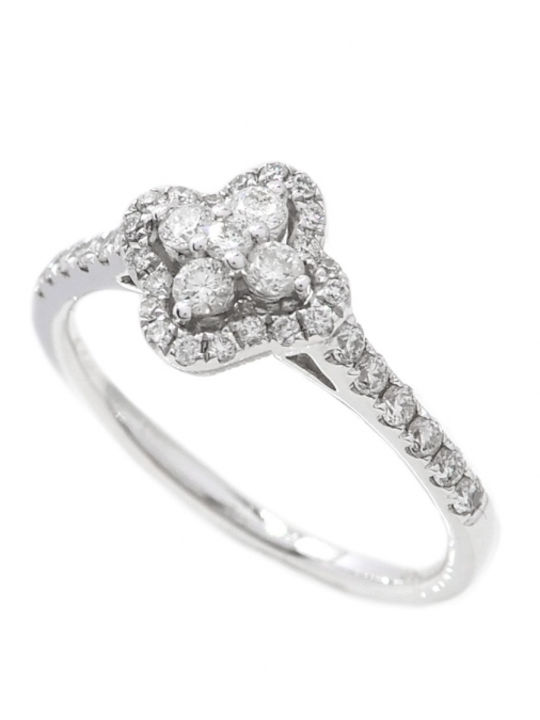 Art d or Damen Ring mit Diamant aus Weißgold 18K