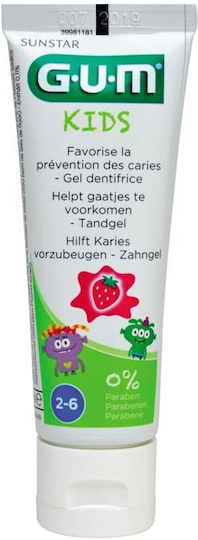 GUM Kids Baby Toothpaste For 2+ Years With Strawberry Flavor 50ml