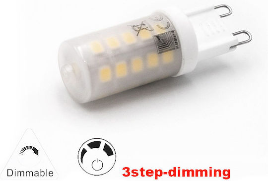 Adeleq LED Bulb 3.5W Fluorescent Type for Socket G9 and Shape T8 Warm White 350lm Dimmable