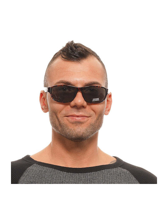 Guess Unisex Sunglasses with Brown Tartaruga Horn-Rimmed Frame and Green Gradient Lenses GF0210 52N