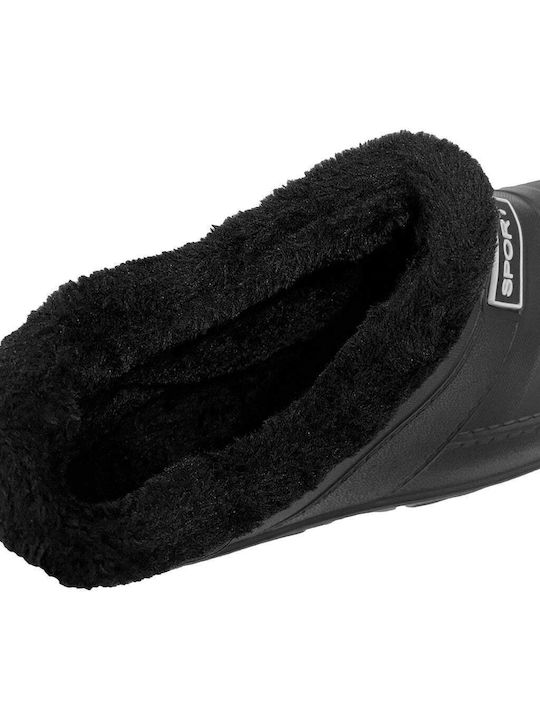 Ustyle Work Wellies with Fur Black