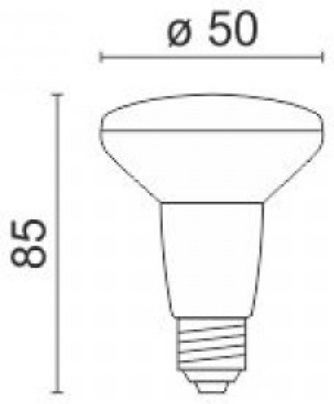 Spot Light LED Bulb 6W for Socket E14 and Shape R50 Warm White 550lm
