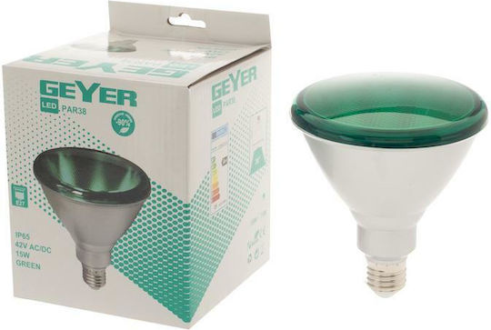 Geyer LED Bulb 15W for Socket E27 and Shape PAR38 Green 1350lm