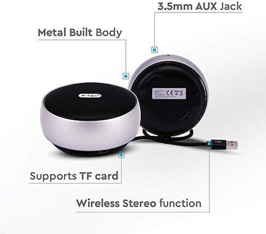 Boxă Bluetooth 4W cu Durată de Baterie până la 4 ore Argintiu 7717