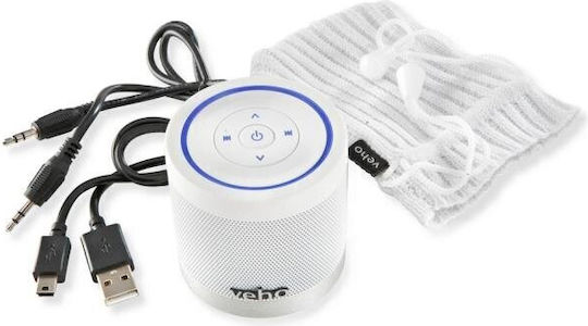 Veho M4 360° Ηχείο Bluetooth 4.4W με Διάρκεια Μπαταρίας έως 5 ώρες Λευκό