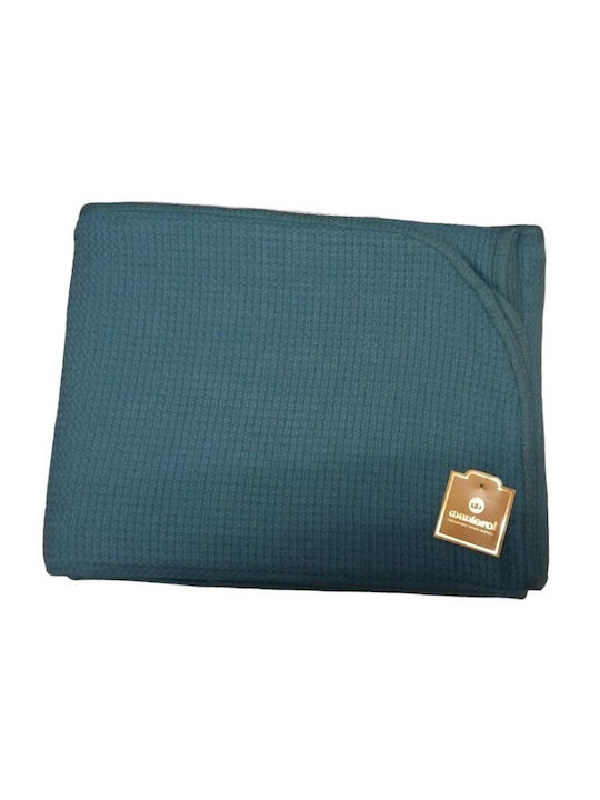 Manterol Casa Petalo 375 Piqué Decke Einzeln 160x240cm Hellblau