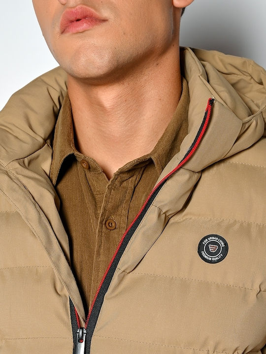 Sleeveless Winter Jacket Puffer Beige