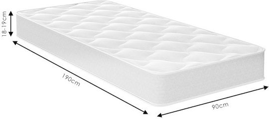 Chic Strom Fix Pad Single Orthopedic Mattress Double-Sided 90x190x18cm with Springs