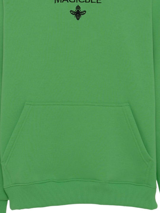Men's Sweatshirt with Hood & Pockets Green