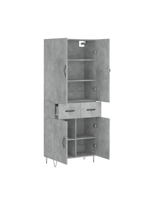 Cabinet de Birou Gri 69.5x34x180cm
