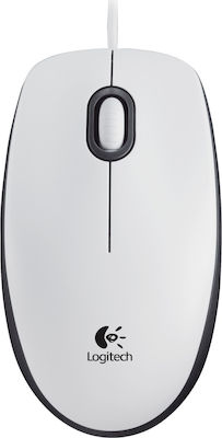 Logitech M100 Wired Mouse White