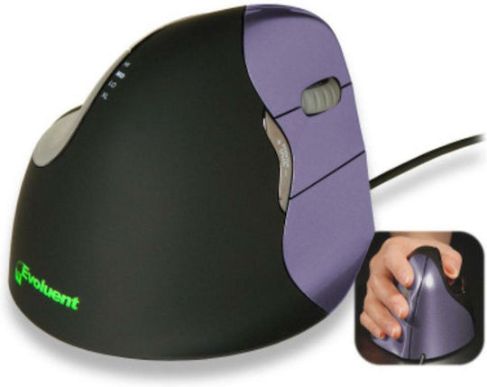 Bakker Elkhuizen Evoluent 4 Right Small Verkabelt Ergonomisch Maus Lila