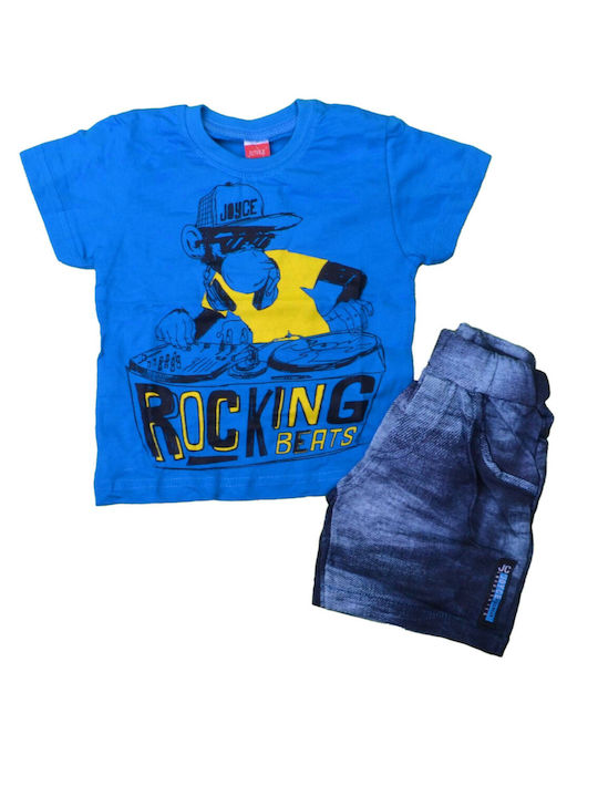 Joyce Kids Set with Shorts Summer 2pcs Blue