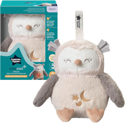 Tommee Tippee Sleep Toy Deluxe Light & Sound Sleep Aid Ollie Owl made of Fabric with Sounds for 0++ Months