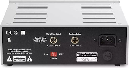 Pro-Ject Audio Power Box RS2 Phono Προενισχυτής Hi-Fi Stereo Ασημί