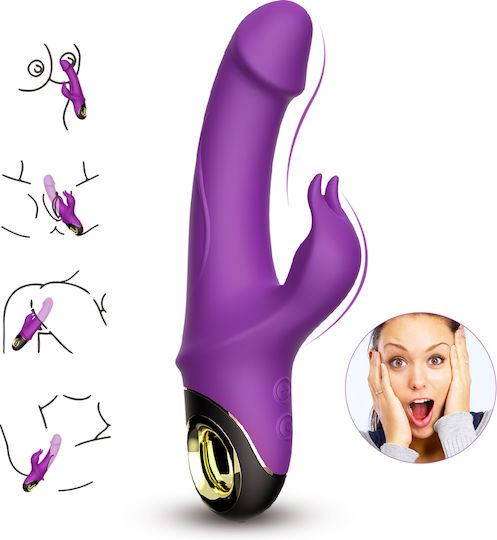 Kinksters Δονητής Rabbit 22cm Μωβ
