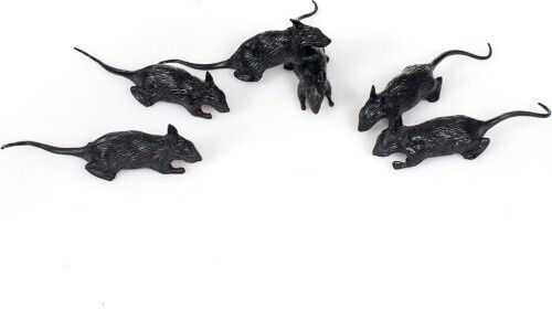 Mice Carnival Accessory for Halloween Black 6pcs (Μiscellaneous Colors)