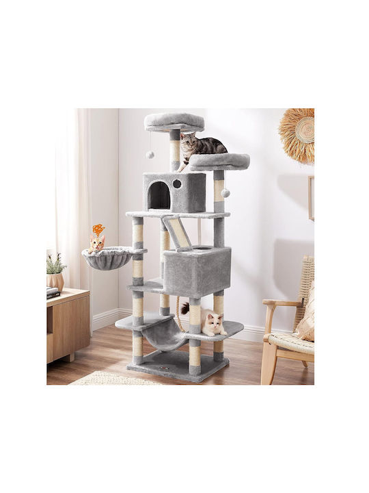 Feandrea Scratching Post Cat Trees Gray 5 levels 55x45x168cm