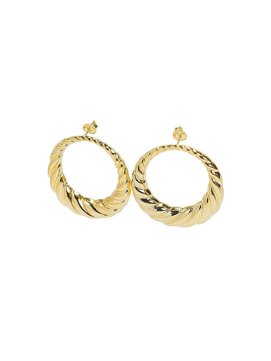 Κοχύλι Earrings Hoops Gold Plated