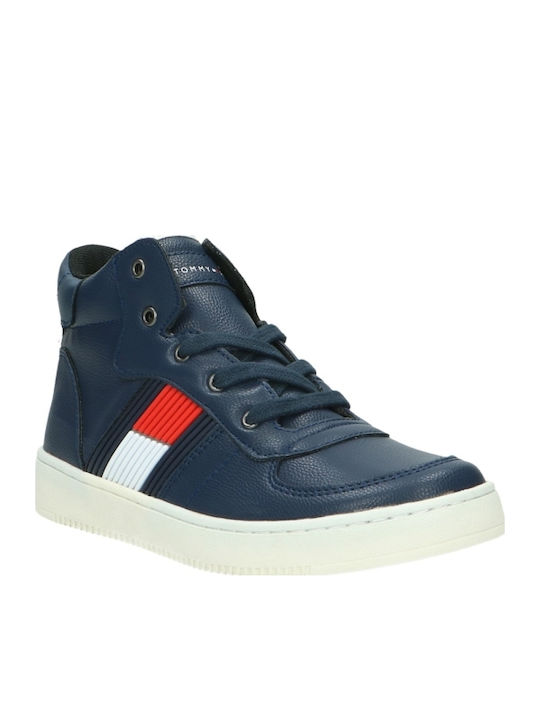Παιδικά Μποτάκια με Κορδόνια Navy Μπλε
