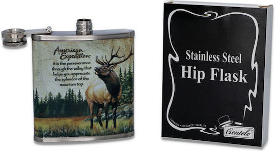 Hip Flask Φλασκί Ανοξείδωτο Καφέ 210ml