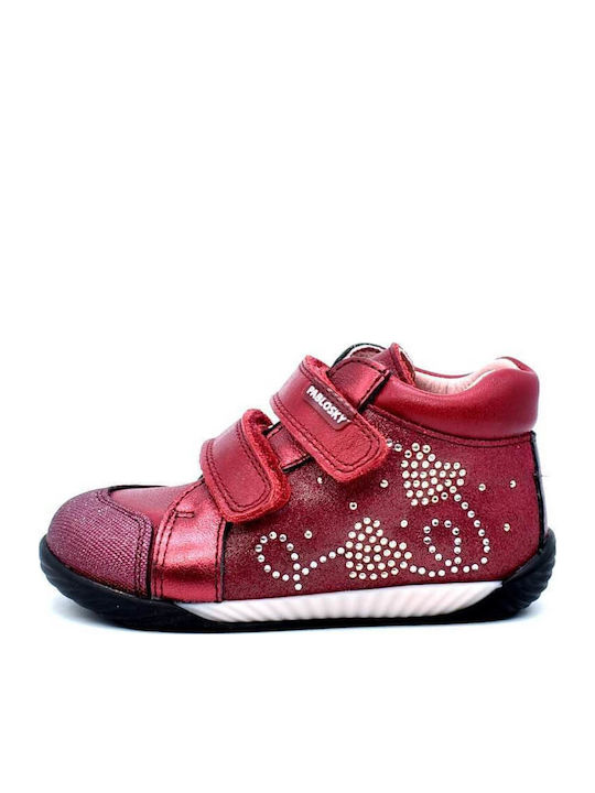 Kinderstiefeletten mit Klettverschluss Rot