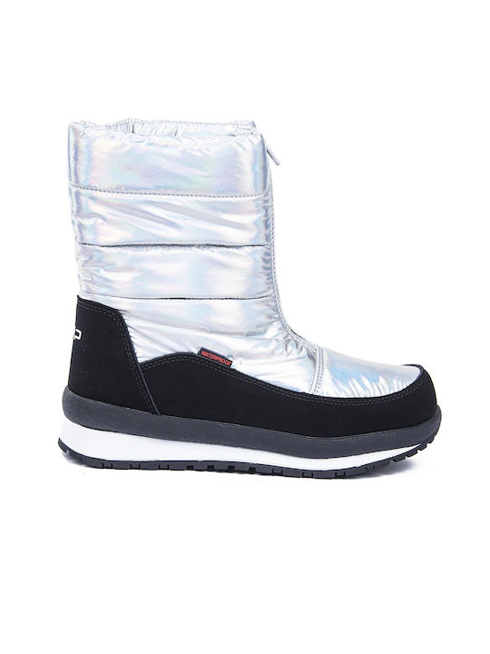 Schneestiefel Kinder-Schneestiefel mit Reißverschluss Silber