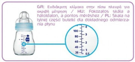 Mam Γυάλινο Μπιμπερό Feel Good Organic Garden με Θηλή Σιλικόνης για 0+ μηνών Γαλάζιο Σκαντζόχοιρος - Γαλάζιο 170ml