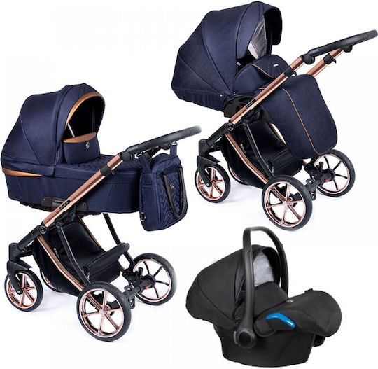 Coletto Dante Adjustable 3 in 1 Baby Stroller Suitable for Newborn Blue 12.7kg