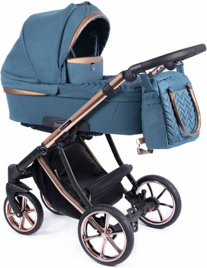 Coletto Dante Adjustable 3 in 1 Baby Stroller Suitable for Newborn Blue 12.7kg