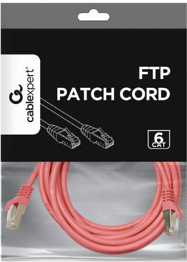 Cablexpert U/FTP (STP) Cat.6 (Gigabit) Καλώδιο Δικτύου Ethernet 5m Ροζ
