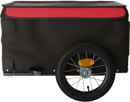 Vidaxl Anhänger Fahrradzubehör Schwarz Rot 30 Kilo Eisen