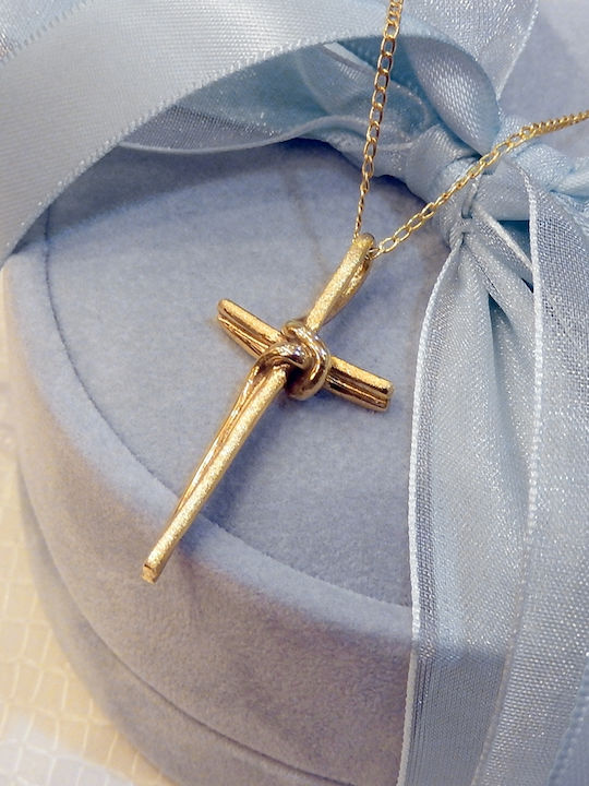 Polytimo Men's Gold Cross 18K with Chain