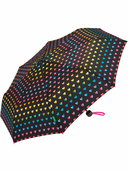 Benetton Regenschirm Kompakt Schwarz