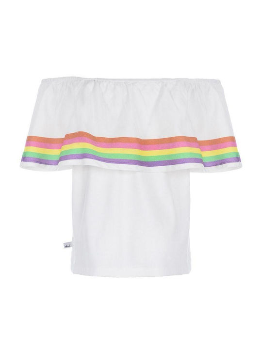 Marasil Kids Blouse Short Sleeve White